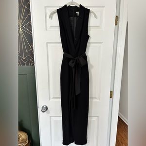 Women H&M Belted Jumpsuit Black Size 2